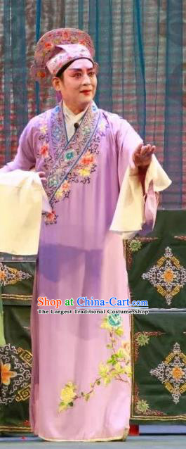 Long Feng Mian Chinese Lu Opera Xiaosheng Liang Ziyu Apparels Costumes and Headpieces Traditional Shandong Opera Niche Garment Number One Scholar Clothing