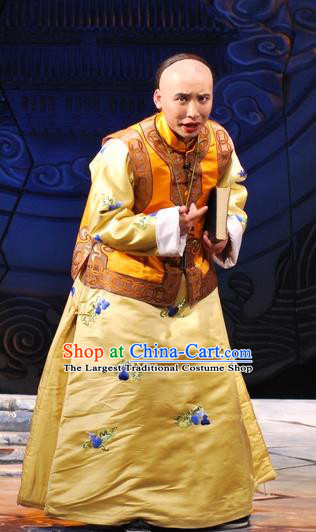 Under the Red Banner Chinese Qu Opera Young Man Apparels Costumes and Headpieces Traditional Beijing Opera Xiaosheng Garment Qing Dynasty Childe Clothing