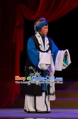 Chinese Han Opera Wet Nurse Garment Yu Zhou Feng Costumes and Headdress Traditional Hubei Hanchu Opera Pantaloon Apparels Elderly Female Dress