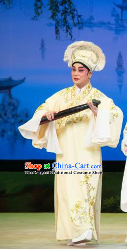 The Fairy Tale of White Snake Chinese Guangdong Opera Xu Xian Apparels Costumes and Headpieces Traditional Cantonese Opera Garment Xiaosheng Clothing