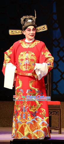Legend of Lun Wenxu Chinese Guangdong Opera Number One Scholar Apparels Costumes and Headpieces Traditional Cantonese Opera Young Male Garment Official Clothing