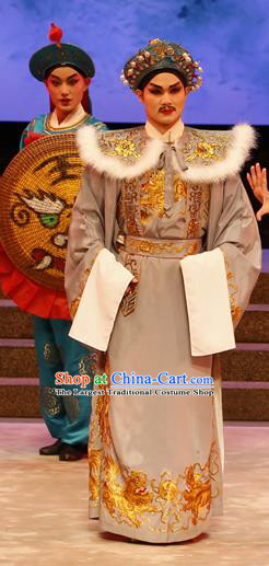 General Ma Chao Chinese Guangdong Opera Official Apparels Costumes and Headpieces Traditional Cantonese Opera Childe Garment Prince Clothing