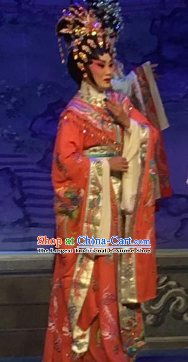 Chinese Cantonese Opera Actress Garment Story of the Violet Hairpin Costumes and Headdress Traditional Guangdong Opera Diva Huo Xiaoyu Apparels Young Female Dress