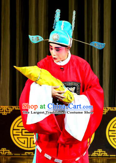 Qi Xing Temple Chinese Sichuan Opera Number One Scholar Apparels Costumes and Headpieces Peking Opera Highlights Young Male Garment Xiaosheng Dong Yong Clothing