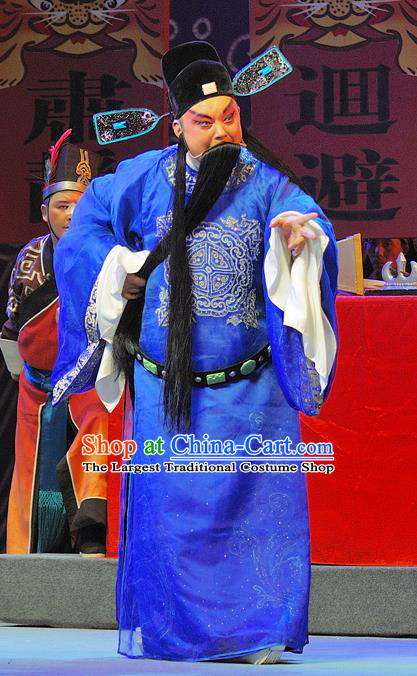 Wo Hu Ling Chinese Sichuan Opera Official Apparels Costumes and Headpieces Peking Opera Highlights Magistrate Garment Dong Xuan Clothing