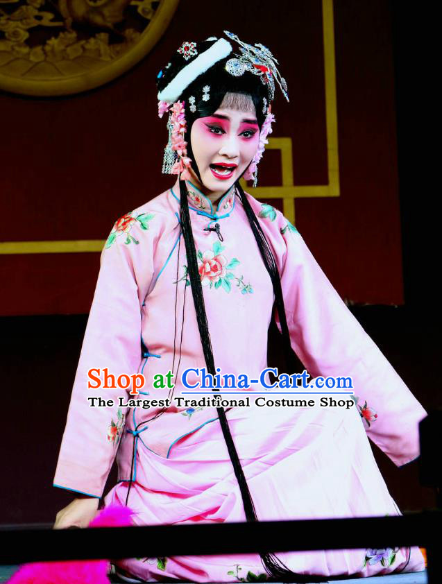 Chinese Sichuan Opera Highlights Actress Yelu Hanyan Garment Costumes and Headdress Shoot Eagle Traditional Peking Opera Hua Tan Dress Young Lady Apparels