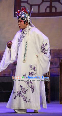 Chinese Guangdong Opera Wusheng Apparels Costumes and Headpieces Traditional Cantonese Opera Prince Wei Zhicheng Garment Martial Male Clothing