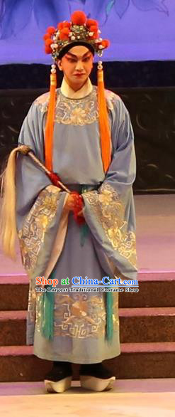 the Ode of Peony Chinese Guangdong Opera Figurant Apparels Costumes and Headwear Traditional Cantonese Opera Eunuch Garment Clothing
