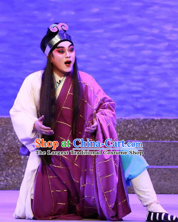 The Mad Monk by the Sea Chinese Guangdong Opera Monk Apparels Costumes and Headwear Traditional Cantonese Opera Wu Xiaopeng Garment Buddhist Cassock Clothing