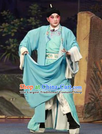 Chinese Guangdong Opera Du Yuanlong Apparels Costumes and Headwear Traditional Cantonese Opera Wusheng Garment Martial Male Clothing