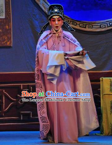 Unhappy Marriage Chinese Guangdong Opera Scholar Apparels Costumes and Headwear Traditional Cantonese Opera Niche Garment Young Man Clothing