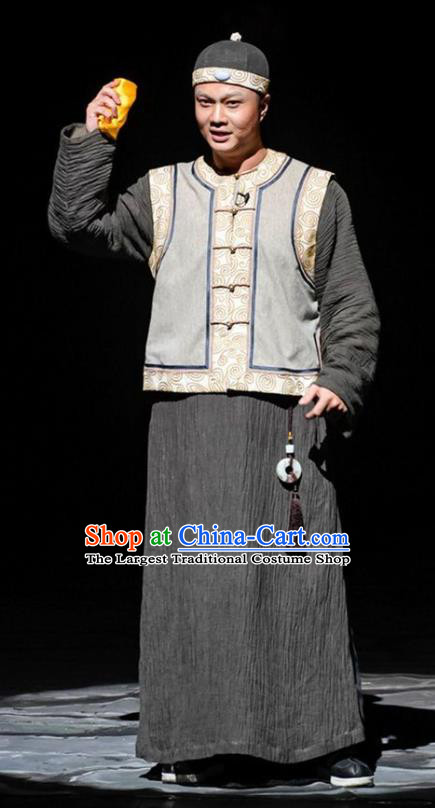 Chinese Traditional Qing Dynasty Prince Apparels Costumes Historical Drama Da Qing Xiang Guo Ancient Young Male Garment Noble Childe Clothing and Headwear