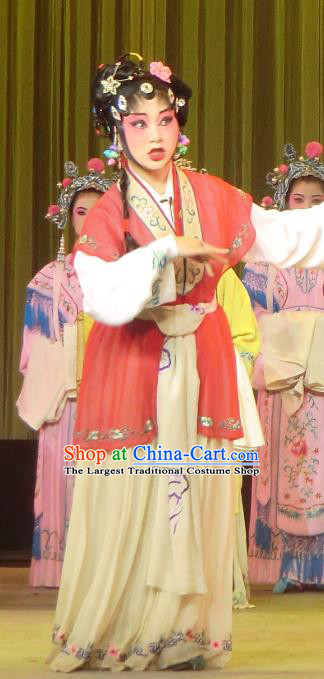 Chinese Sichuan Opera Highlights Hua Tan Garment Costumes and Headdress He Gong Huan Qing Traditional Peking Opera Actress Dress Young Female Apparels