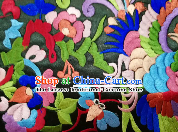 Chinese Traditional Embroidered Flowers Birds Pattern Patch Cloth Decoration Embroidery Craft Embroidered Accessories