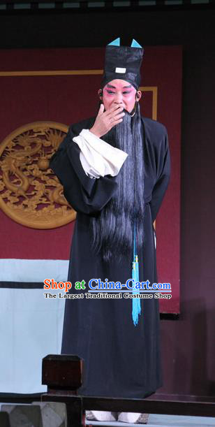 Qiu Hu Xi Qi Chinese Sichuan Opera Elderly Male Apparels Costumes and Headpieces Peking Opera Highlights Laosheng Garment Clothing