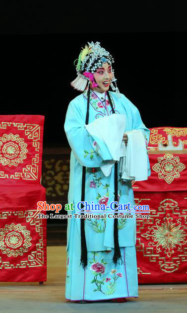 Chinese Sichuan Opera Highlights Diva Garment Costumes and Headdress En Chou Ji Traditional Peking Opera Young Female Dress Actress Bu Qiaozhen Apparels
