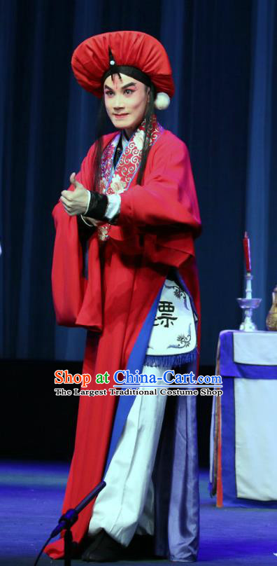 Bai Mian Hu Xiao Fang Chinese Sichuan Opera Bully Apparels Costumes and Headpieces Peking Opera Highlights Wusheng Garment Brigand Xiao Fang Clothing