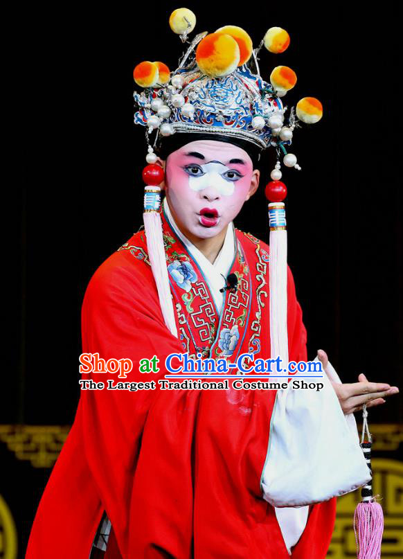 Chinese Sichuan Opera Eunuch Guo Huai Apparels Costumes and Headpieces Peking Opera Highlights Clown Garment Court Servant Clothing