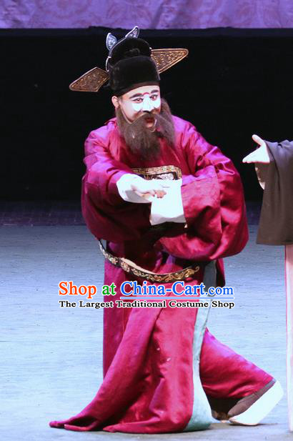 Gui Men Chinese Sichuan Opera Clown Apparels Costumes and Headpieces Peking Opera Highlights Chou Role Garment Official Xu Gu Clothing