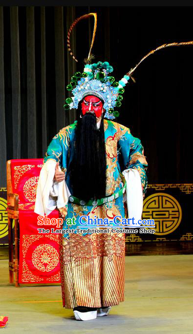 Da Pan Mountain Chinese Sichuan Opera General Guo Dashou Apparels Costumes and Headpieces Peking Opera Highlights Painted Role Garment Military Officer Clothing