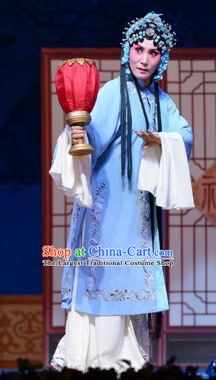 Chinese Hebei Clapper Opera Young Mistress Liu Lanzhi Garment Costumes and Headdress Traditional Bangzi Opera Actress Dress Diva Apparels