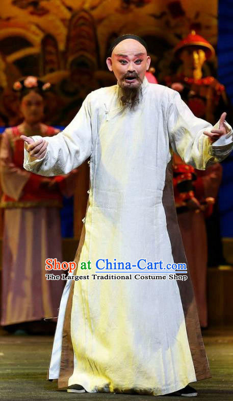 Cang Sheng Zai Shang Chinese Sichuan Opera Civilian Male Apparels Costumes and Headpieces Peking Opera Highlights Garment Laosheng Clothing