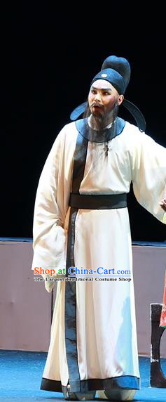 Shi Jiu Taibai Chinese Sichuan Opera Literatus Apparels Costumes and Headpieces Peking Opera Highlights Poet Li Bai Garment Laosheng Scholar Clothing