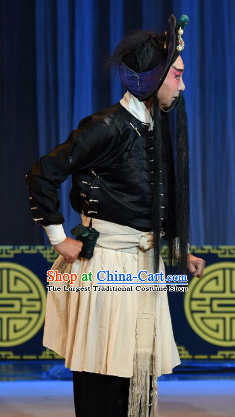 Jin Tai Jiang Chinese Sichuan Opera Martial Male Apparels Costumes and Headpieces Peking Opera Highlights Knight Garment Swordsman Hou Sheng Clothing