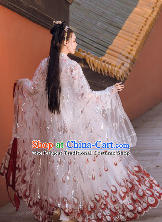 Chinese Ancient Princess Hanfu Dress Apparels Traditional Tang Dynasty Royal Infanta Historical Costumes Complete Set