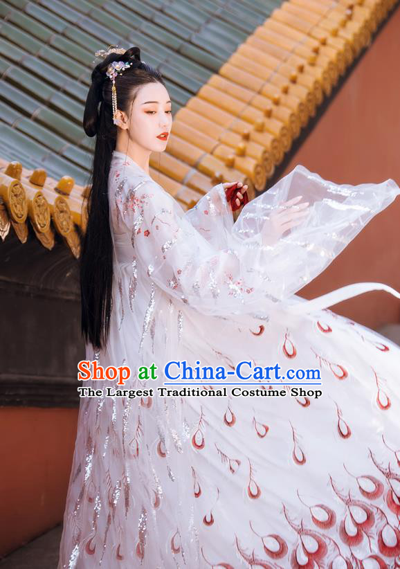 Chinese Ancient Princess Hanfu Dress Apparels Traditional Tang Dynasty Royal Infanta Historical Costumes Complete Set