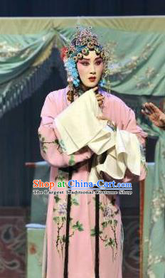 Chinese Hebei Clapper Opera Actress Garment Costumes and Headdress Traditional Bangzi Opera Young Female Dress Hua Tan Lin Huiying Apparels