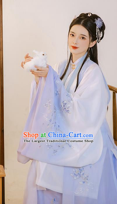 Chinese Ancient Royal Infanta Embroidered Hanfu Dress Apparels Traditional Ming Dynasty Nobility Lady Historical Costumes Complete Set for Rich Female