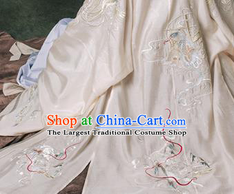 Chinese Traditional Song Dynasty Nobility Childe Historical Costumes Ancient Royal Prince Hanfu Clothing Embroidered Apparels for Young Men