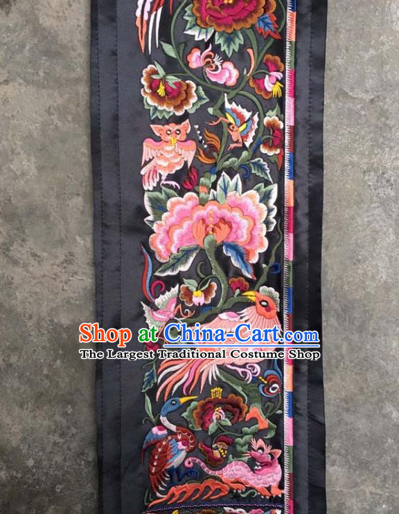 Chinese Traditional Embroidered Flowers Birds Patch Decoration Embroidery Applique Craft Embroidered Dress Accessories