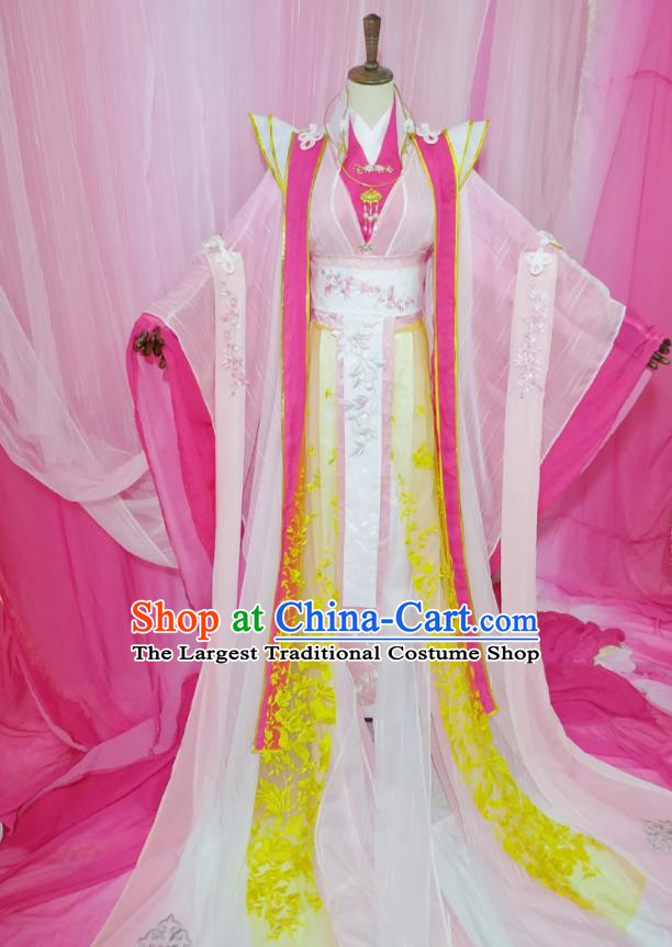 Chinese Traditional Cosplay Fairy Goddess Hanfu Dress Costumes Ancient Princess Consort Qu Xiaofeng Apparels for Women