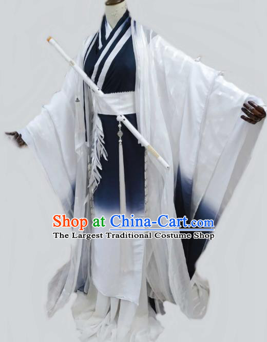 Top Chinese Cosplay Swordsman Gu Yun Costume Ancient Young Knight Hero Clothing for Men