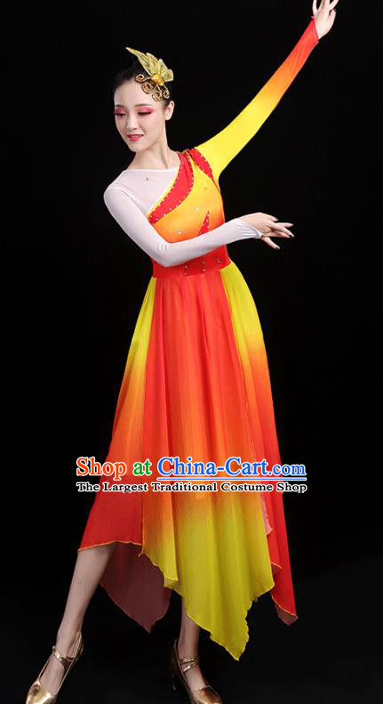 Traditional Chinese Modern Dance Costumes Stage Show Garment Square Dance Dress for Women