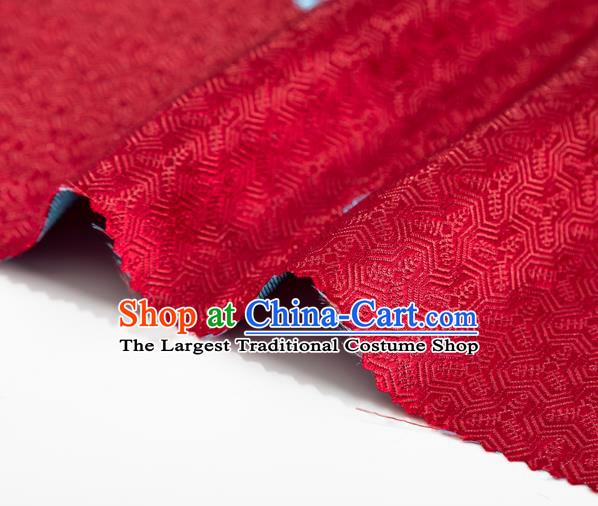 Chinese Traditional Classical Pattern Design Red Brocade Silk Fabric Tapestry Material Asian DIY Tibetan Robe Satin Damask