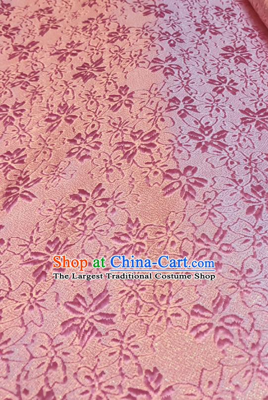Asian Chinese Traditional Pattern Design Pink Brocade Silk Fabric Tang Suit Tapestry Satin Material DIY Cheongsam Damask