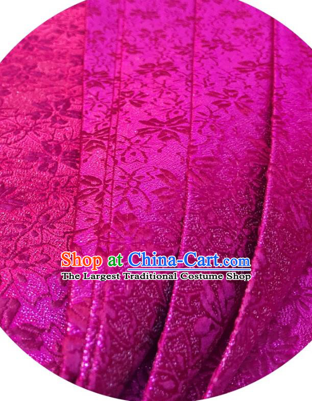 Asian Chinese Traditional Pattern Design Rosy Brocade Silk Fabric Tang Suit Tapestry Satin Material DIY Cheongsam Damask