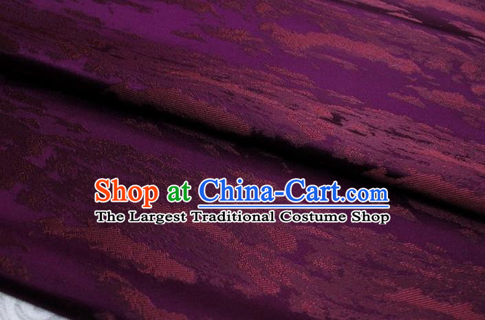 Chinese Cheongsam Classical Pattern Design Deep Purple Brocade Asian Traditional Tapestry Material DIY Satin Damask Mongolian Robe Silk Fabric