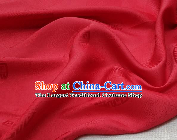 Chinese Classical Pattern Design Red Brocade Asian Traditional Tapestry Mongolian Robe Material DIY Satin Damask Silk Fabric