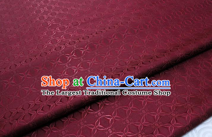 Chinese Mongolian Robe Classical Pattern Design Maroon Brocade Asian Traditional Tapestry Material DIY Satin Damask Silk Fabric