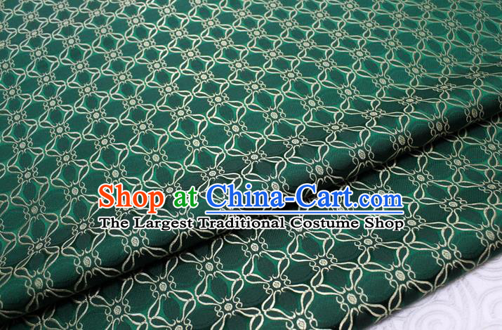 Chinese Mongolian Robe Classical Pattern Design Deep Green Brocade Asian Traditional Tapestry Material DIY Satin Damask Silk Fabric