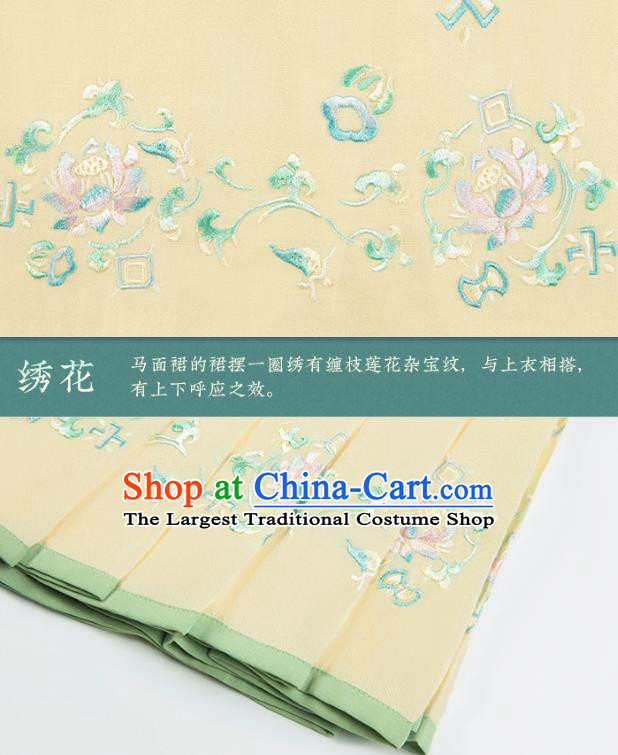 Traditional Chinese Ming Dynasty Country Female Hanfu Apparels Ancient Village Lady Blouse and Skirt Civilian Historical Costumes Full Set