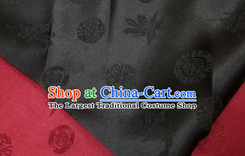 Top Quality Chinese Classical Dragon Phoenix Pattern Red Silk Material Traditional Asian Hanfu Dress Jacquard Cloth Traditional Satin Fabric