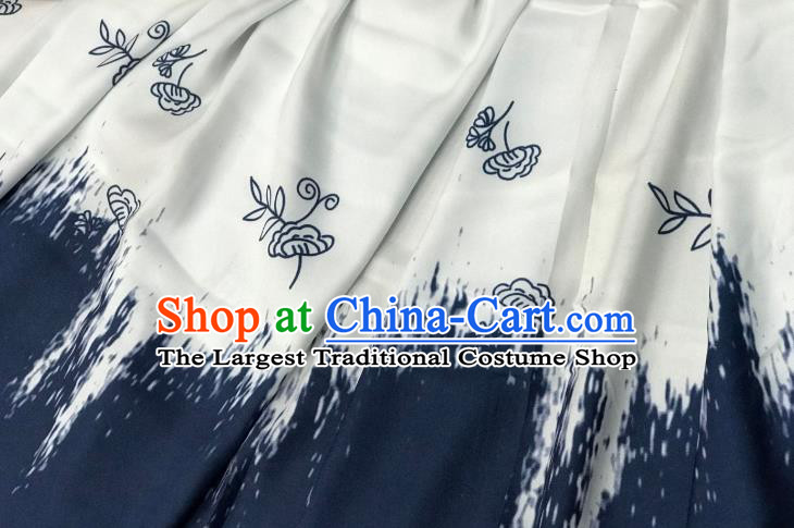 Chinese Hanfu Dress Traditional Pattern Design Satin Fabric Silk Material Traditional Asian Tapestry