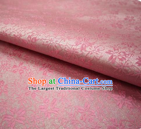 Top Quality Japanese Classical Sakura Pattern Pink Tapestry Satin Material Asian Traditional Brocade Kimono Nishijin Cloth Fabric