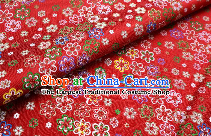 Top Quality Japanese Kimono Classical Pattern Tapestry Satin Material Asian Traditional Cloth Red Brocade Nishijin Fabric