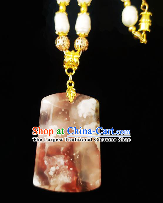 Chinese Handmade Necklace Traditional Hanfu Jewelry Accessories Pearls Necklet for Women